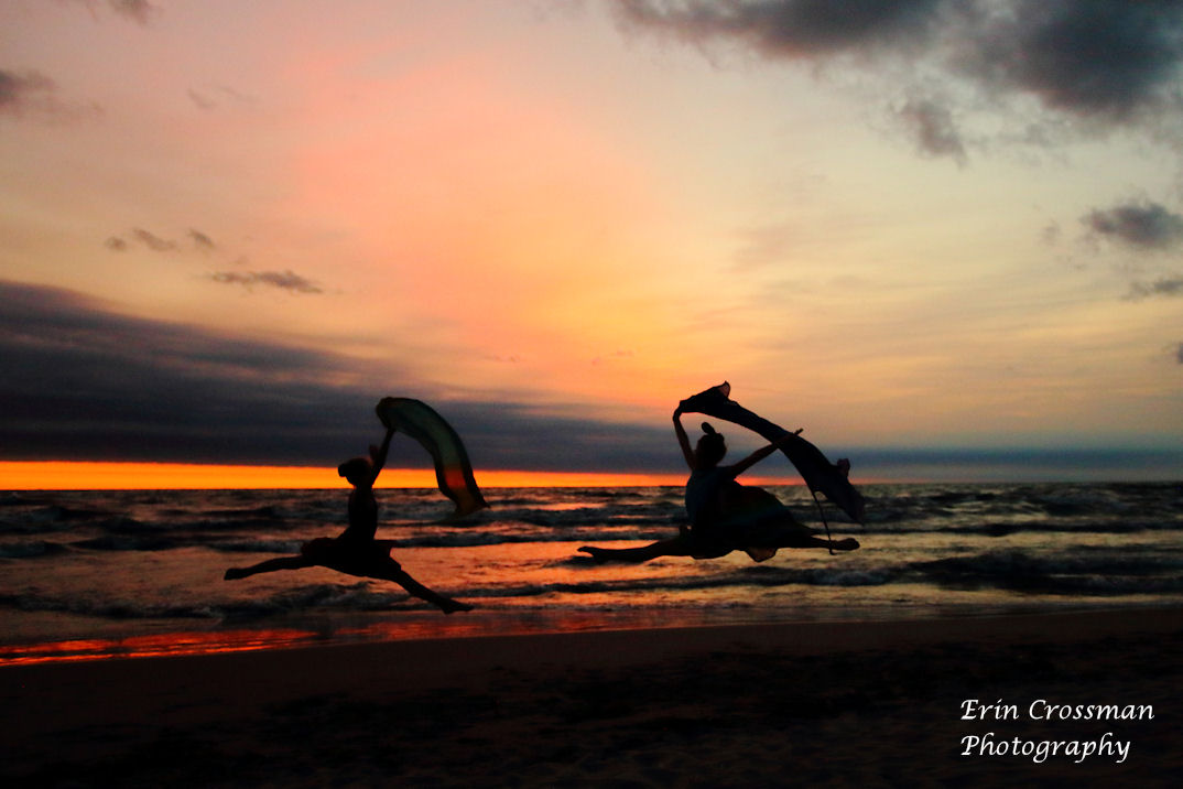 Ballerinas on the Beach